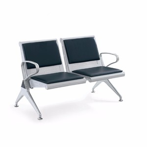 Banco de Espera Moderno de Acero Inoxidable para Hospitales y Aeropuertos, con 4 Asientos y Solución de Almacenamiento - Product Image 3