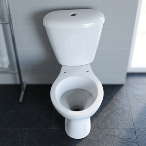 Siège d'aisance de toilette en deux pièces avec housse de siège en plastique et raccords/accessoires LLC ensemble de toilettes complet articles sanitaires - Product Image 1