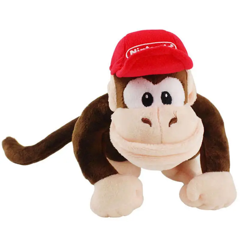 Super mario bros brinquedos de pelúcia diddy, macaco de 20cm, brinquedo de pelúcia macia, animais recheados, bonecas, presentes de aniversário para crianças