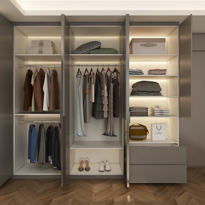 <span class=keywords><strong>Armadio</strong></span> Moderno Economico per Camera da Letto con Serratura e Chiave, Cabina <span class=keywords><strong>Armadio</strong></span> in Legno per la Casa, Design in Legno - Product Image 3