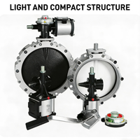 Vanne papillon en fonte V1FS250SN 250 mm avec actionneur pneumatique, performance stable pour l'extraction de poussières industrielles et les silos
