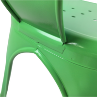 Chaises de salle à manger industrielles multicolores en fer et métal pour la maison, le jardin et le parc.