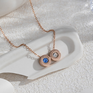 <span class=keywords><strong>Collar</strong></span> con Colgante de Piedra de Nacimiento Personalizado en Acero Inoxidable Chapado en Oro de 18K, Joyería con Gema de Cumpleaños Personalizada para Mujer, Regalo - Product Image 5