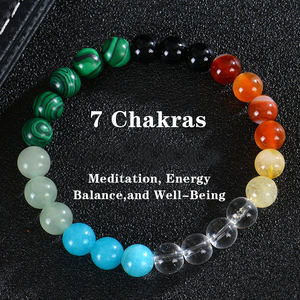 Pulsera de Cuentas de 7 Chakras de Obsidiana Natural Malaquita <span class=keywords><strong>y</strong></span> Amatista para Amor Propio Ansiedad Estrés Buena <span class=keywords><strong>Suerte</strong></span> Dinero <span class=keywords><strong>y</strong></span> <span class=keywords><strong>Salud</strong></span> Joyería para Hombre <span class=keywords><strong>y</strong></span> Mujer - Product Image 2