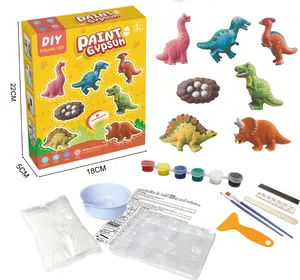 Op Maat Gemaakte 3d Gips Mallen Kleur Gips Kids Tekenset Verf Je Eigen Ruimte Dinosaurussen Kerst Ambachten Kit Creatief Speelgoed