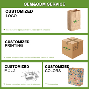 Biểu Tượng Tùy Chỉnh Thân Thiện Với Môi 16lb 10LB Nâu Lớn Giấy Kraft SOS Túi Mua Sắm Nhà Hàng Takeaway Thực Phẩm In Ấn Bánh Mì Bao Bì - Product Image 2