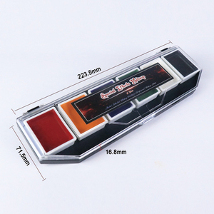 Palette de peinture corporelle professionnelle 6 couleurs <span class=keywords><strong>maquillage</strong></span> longue durée imperméable pour le visage spécial <span class=keywords><strong>FX</strong></span> fournitures de peinture corporelle à base d'alcool - Product Image 4