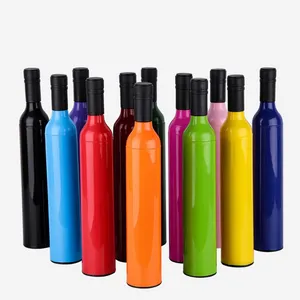 Kunden spezifisches Geschenk Handwerk Großhandel Werbe werbung Druck Weinflasche Regenschirm mit Logo