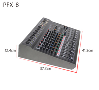 Console de mixage audio professionnelle 250W 8 canaux 256 DSP avec effets sonores pour DJ