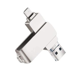 คอมพิวเตอร์แอนดรอยด์ โทรศัพท์มือถือ ดีไซน์โลหะหมุนได้ อินเทอร์เฟซ <span class=keywords><strong>USB</strong></span> 3.0 แฟลชไดรฟ์ OTG <span class=keywords><strong>USB</strong></span> - Product Image 5