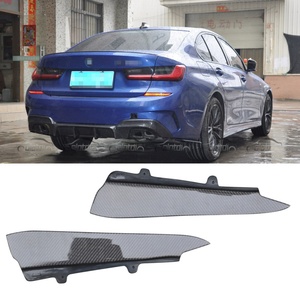 2019+ for BMW G20 G21 320i 325i 340i Carbon Rear Bumper Side <b>Splitters</b> with Exhaust Cut-Outs New Condition - Product Image 3