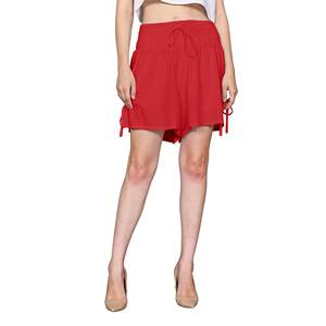 Pantalones de calle de verano de cintura alta de secado rápido a juego de colores personalizados para mujer 100 pantalones cortos deportivos de encaje de rayón pantalones cortos finos sueltos - Product Image 1