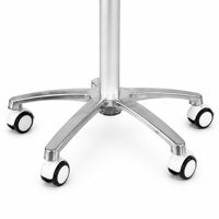 Chariot médical mobile pour bronchoscope et laryngoscope avec plaque de montage VESA, perche télescopique et panier à câbles