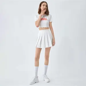 Casual 100% Polyester Zwart En Wit Sexy Minirok Vrouwen Een Lijn Rok Hoge Taille Rok Voor Vrouwen