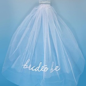 Wholesale White Print <strong>Bride</strong> <strong>to</strong> <strong>Be</strong> Veil Bach Party Accessories <strong>Bride</strong> <strong>to</strong> <strong>Be</strong> <strong>Headband</strong> White Veil Wedding Bridal Shower Decors - Product Image 3