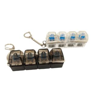 Porte-clés style capuchon de clavier gris fumé, léger et résistant à l'usure, édition limitée usine, idéal pour un cadeau créatif - Product Image 1