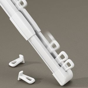 2 tringles à <span class=keywords><strong>rideaux</strong></span> à double <span class=keywords><strong>rail</strong></span> coulissantes Heavy Duty Double Sliding Curtain Long Track Set For Home Decor - Product Image 4