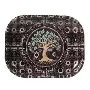 ถาดกลิ้งโลหะแบบปรับแต่งได้ถาดใส่บุหรี่พิมพ์ลายเต็มรูปแบบใหม่อุปกรณ์เสริมสำหรับการสูบบุหรี่สมุนไพร - Product Image 5