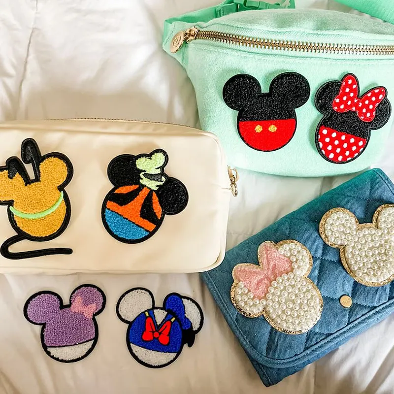 Небольшой минимальный заказ, шикарные шенильные нашивки с головой из мультфильма Микки и Минни