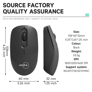 UMILA SC622超薄无线键盘和鼠标组合2.4G WiFi USB，适用于Macbook库存 - Product Image 5