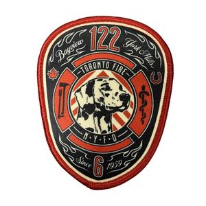 Écusson personnalisé sublimé pour pompiers, à coller au fer, auto-adhésif, avec boucle et crochet, pour le service d'incendie. Uniforme - Product Image 4