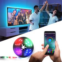 Bande LED à prix d'usine, Bluetooth, application, 5V, 5050, 2835, RGB, USB, bande lumineuse intelligente, éclairage de fond pour TV, étanche pour extérieur