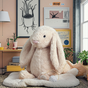 Popolare simpatico <span class=keywords><strong>coniglio</strong></span> dalle orecchie lunghe <span class=keywords><strong>peluche</strong></span> giocattolo di Natale di capodanno natale pasqua decorazione regalo di compleanno per bambini pieno di cotone PP - Product Image 1