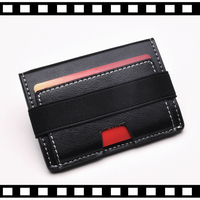 Dompet Ramping Minimalis Pria dan Wanita, Tempat Kartu Kredit Elastis Saku Depan