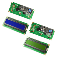 LCD1602 + I2C LCD 1602 16x2 modul layar biru PCF8574 IIC/I2C pelat adaptor HD44780 komponen elektronik