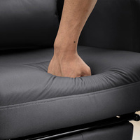 Vente en gros d'usine de chaise de patron en cuir véritable gris maison d'affaires chaise de bureau pivotante confortable avec roues et bras fixes