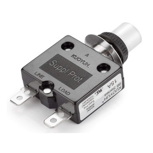 <span class=keywords><strong>Disjoncteur</strong></span> thermique Kuoyuh 15A à <span class=keywords><strong>bouton</strong></span>-poussoir manuel, bornes à connexion rapide, réinitialisation - Product Image 1