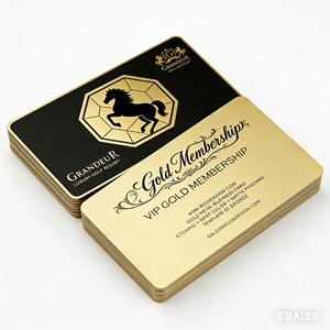 Muestras Gratis + Diseño Personalizado de Lujo, Tarjetas de Visita de Acero Inoxidable 304 Chapadas en Oro, Cortadas con Láser, Impresas con Serigrafía, Acabado Mate - Product Image 3