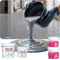 Revêtement de sol époxy antidérapant résistant à l'usure JinHua, peinture liquide colorée au sable pour entrepôt industriel, résine pour béton