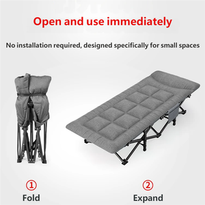 Premium Modern Foldable Steel Frame Reclining Sleeping <strong>Cot</strong> <strong>with</strong> Storage <strong>Drawer</strong> Portable Office Guest Living Room Folding <strong>Bed</strong> - Product Image 5