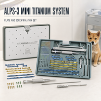 Pelat Rekonstruksi Titanium 1.1mm untuk Hewan, ALPS Locking Cuttable Bone Plate untuk Fiksasi Fraktur pada Hewan Peliharaan (Kucing, Anjing)