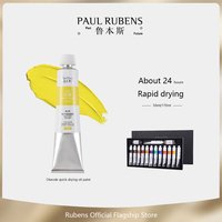 Lot de peintures à l'huile Rubens à séchage rapide, 12 couleurs, tubes individuels de 50 ml |   Peinture DIY pour les enfants d'âge scolaire