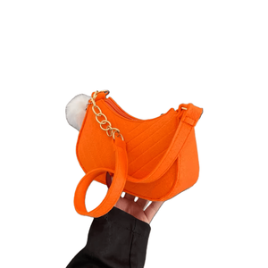 Sac à bandoulière tendance pour femme, sac à main décontracté en feutre, sac messager sous le bras, couleur unie, mini sac pour femme, vente en gros - Product Image 3