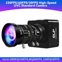 Webcam ELP 12MP USB3.0 avec objectif zoom CS 5-50mm, capteur IMX577, haute fréquence d'images 230fps, caméra UVC 1080P pour la surveillance de sécurité et l'impression 3D