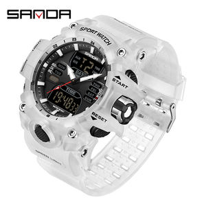 Reloj deportivo para exteriores SANDA 6126 para hombre, reloj de pulsera con pantalla dual LED digital y de cuarzo, reloj electrónico para hombre - Product Image 4