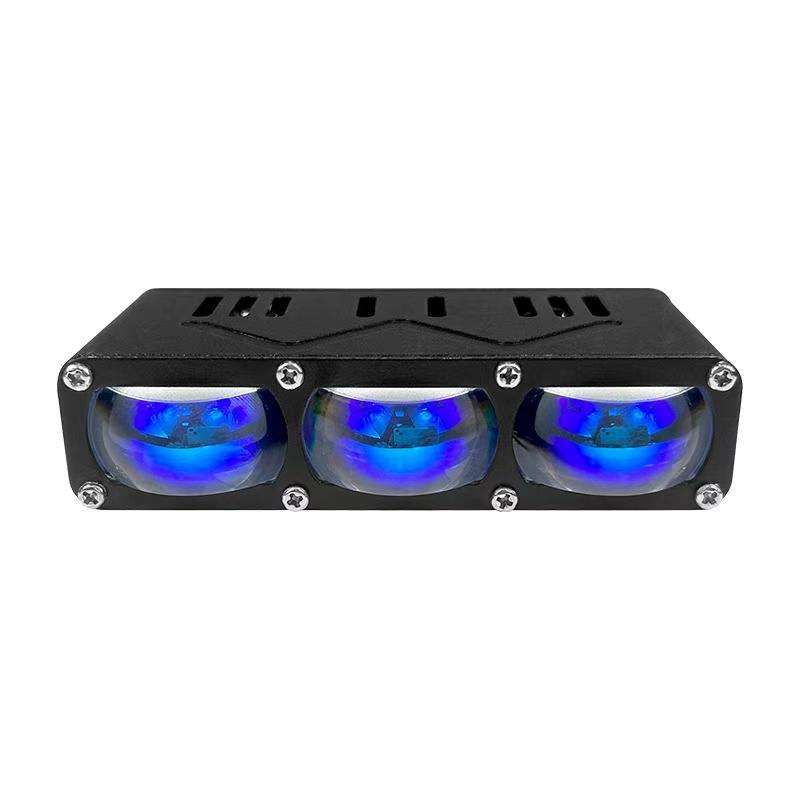 New Aurora 12V 50W Grille LED Mini Motorcycle Work Light Brightness High Low Beam Spotlight Off-road Cars Dual Color Fog Light