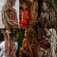 36 "Dreadlocks Extension Ombre Color Soft sintetico Crochet Hair Super Long Dread Extensions stile Reggae per le donne