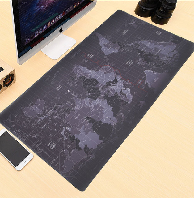 Custom Logo the Large Extended Big Long Computer PC Printing World Map Gamer Black Ergonomic Rubber Mousepad Gaming Mouse Pad