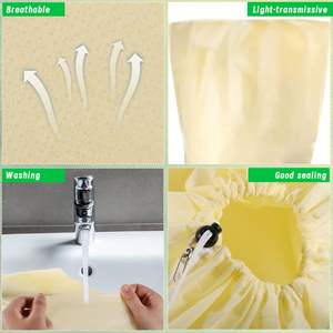 ที่คลุมป้องกันการแช่แข็งป้องกันพืชสีเหลืองพร้อมเชือกรูดและซิปสำหรับฤดูหนาวกลางแจ้ง - Product Image 3