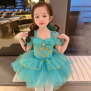Ensemble de costumes pour filles, cape en tulle à paillettes, princesse des neiges, été, Noël, Halloween, fête d'anniversaire, spectacle sur scène - Product Image 4