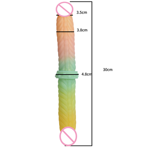 LUUK 30 cm Super Flexible Caoutchouc Coq Liquide Silicone Sex Game Jouet Gode Double Terminé Pénis pour <span class=keywords><strong>Lesbienne</strong></span> Adulte Jouet - Product Image 6