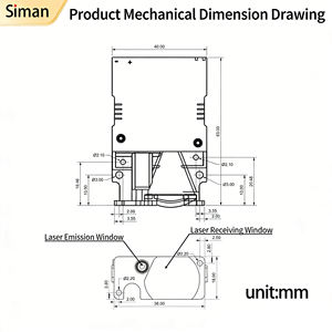 SDBM-100 Mesafe Sensörü Lazer Mesafe Ölçüm Sensörü Uzun 100m Ölçüm Aralığı Yüksek Hassasiyet 3mm Su Geçirmez Tasarım Dış Mekan Kullanımı İçin - Product Image 5