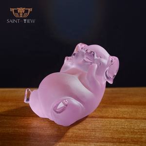 Sculptures en cristal de famille de cochons heureux miniatures, tendance mode polie 2025, décoratives, charmantes, pour la <span class=keywords><strong>Saint</strong></span>-Valentin, cadeau d'art de collection - Product Image 3