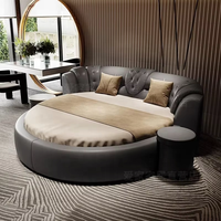 Mobilier de chambre à coucher Princesse Camas De Dormitorio Style européen minimaliste moderne grand lit double rond luxe