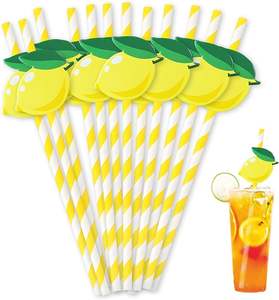 Pailles en papier biodégradable en pâte de bois pour gobelets à paroi simple pour boissons chaudes/froides - Product Image 2