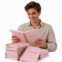 Agenda personnalisé A5 à spirale avec couverture en papier, non daté, hebdomadaire/mensuel, carnet de notes (100 pages)